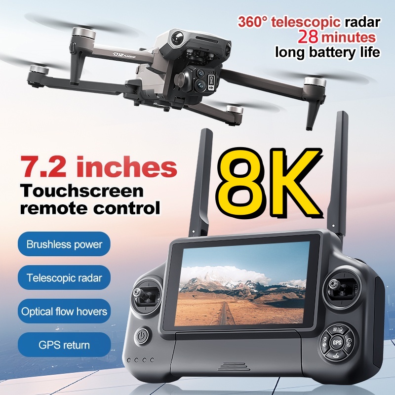 8K 3 Axis Gimbal Brushless 7.2 - огляд і ціна Drone Camera Night Vision