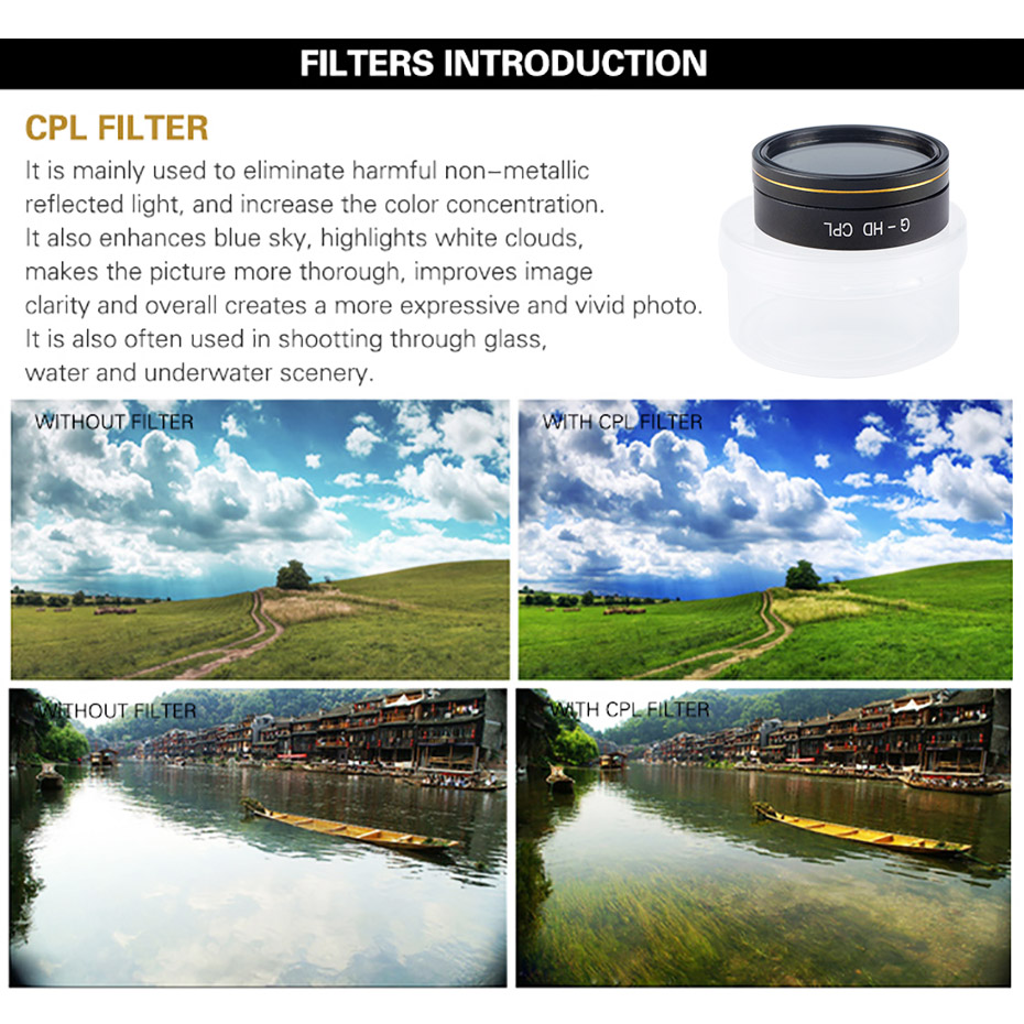 Drone Filter For Phantom 4 Pro - огляд і ціна Drone Camera Filter
