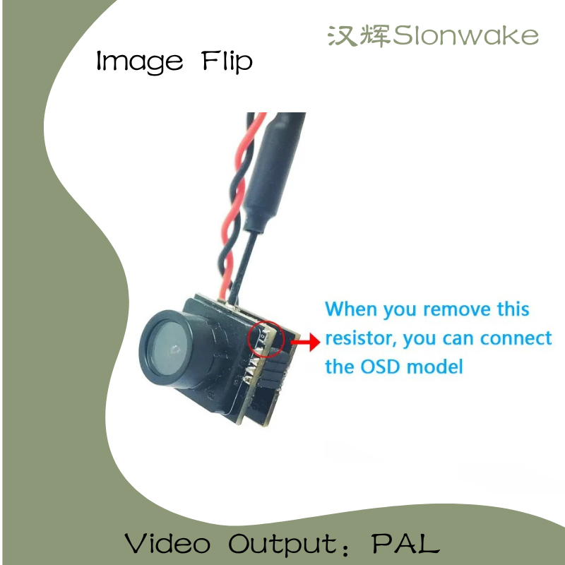 Slonwake 5.8G 48CH 25mW FPV VT - огляд і ціна Drone Camera Wide Angle